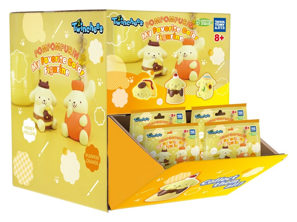 Sanrio Twinchees Minifiguren Pompompurin My Fav Color 5 cm Blind Pack Display (24) Image 8