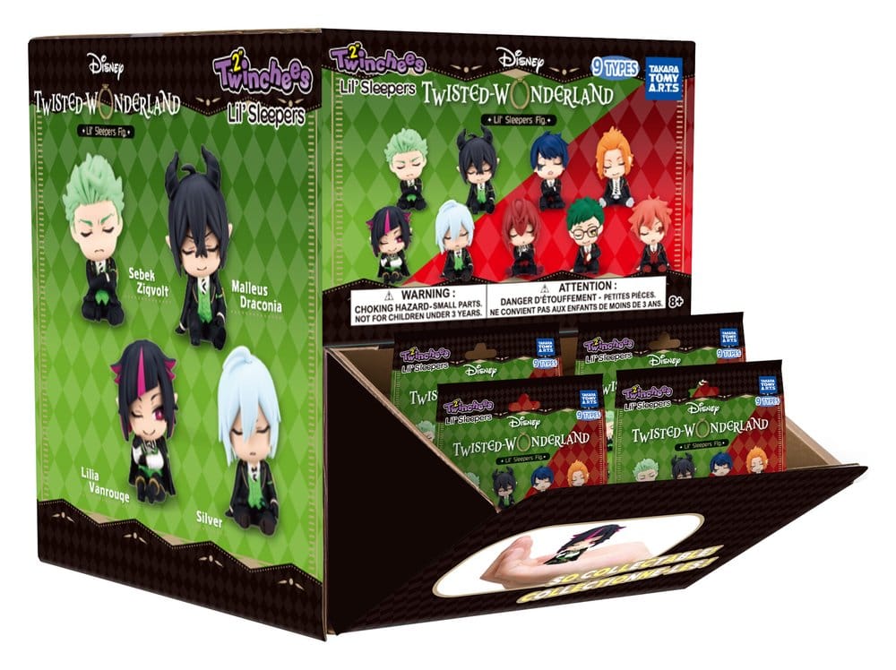 Disney Twisted Wonderland Twinchees Minifiguren Lil' Sleepers 5 cm Blind Pack Display (24) Image 11