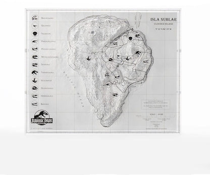 Jurassic Park Topographische Karte Isla Nublar Image 1