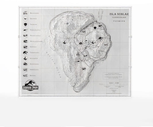 Jurassic Park Topographische Karte Isla Nublar Image 1