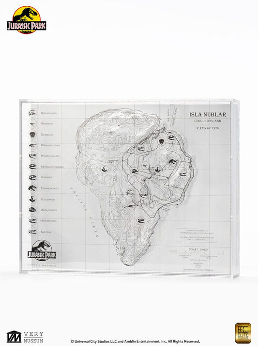 Jurassic Park Topographische Karte Isla Nublar Image 2