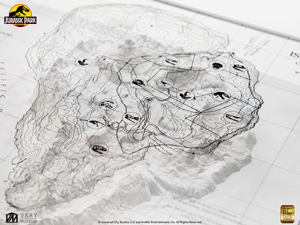 Jurassic Park Topographische Karte Isla Nublar Image 17