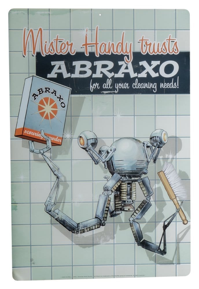 Fallout Me­tall­schild Mr. Handy Image 1