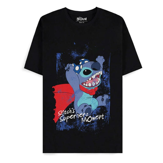 Lilo & Stitch T-Shirt Superhero Black  Größe S Image