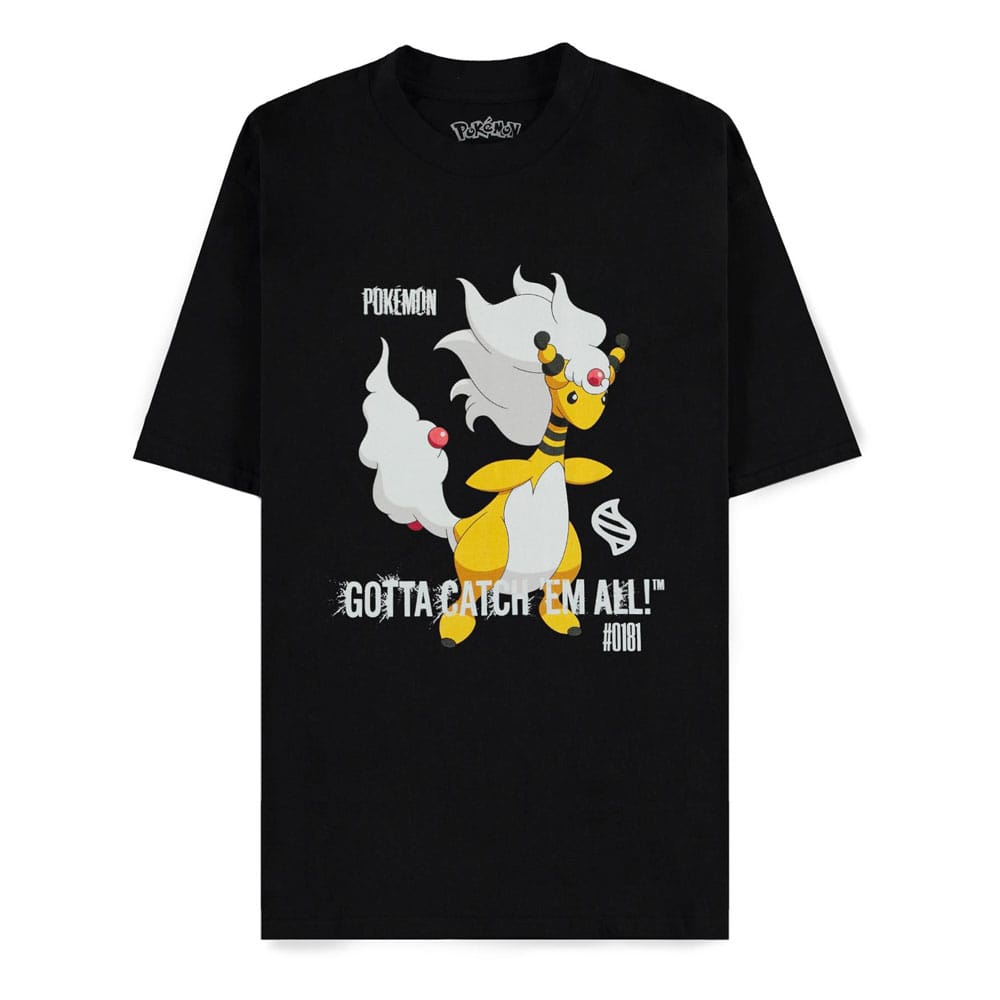 Pokémon Mega Evolutions T-Shirt Mega Ampharos Gotta Catch Em All Größe S Image