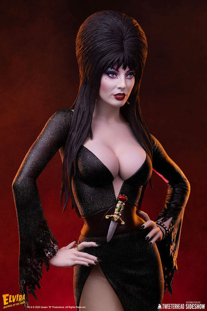 Elvira: Mistress of the Dark Maquette 1/4 Elvira (Black Glitter Dress) 48 cm Image 3