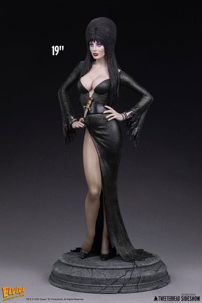 Elvira: Mistress of the Dark Maquette 1/4 Elvira (Black Glitter Dress) 48 cm Image 5