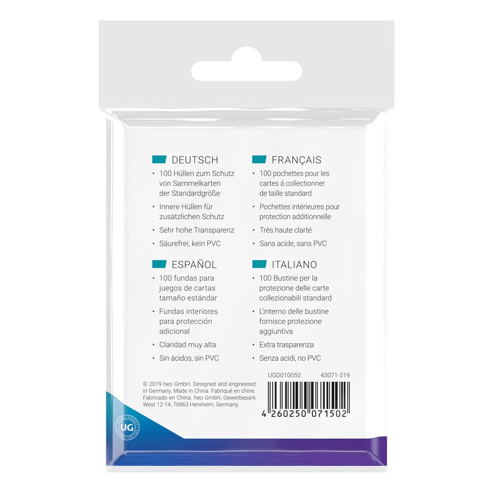 Ultimate Guard Precise-Fit Sleeves Standardgröße Transparent (100) Image 4