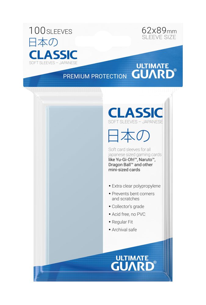 Ultimate Guard Classic Soft Sleeves Japanische Größe Transparent (100) Image 1
