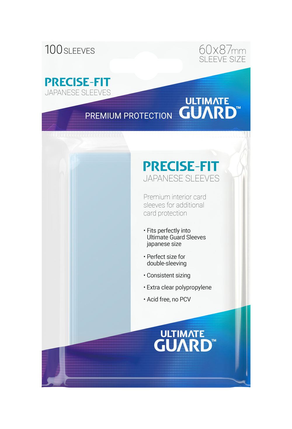Ultimate Guard Precise-Fit Sleeves Japanische Größe Transparent (100) Image 1