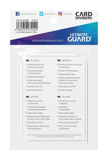 Ultimate Guard Card Dividers Standardgröße Weiß (10) Image 4