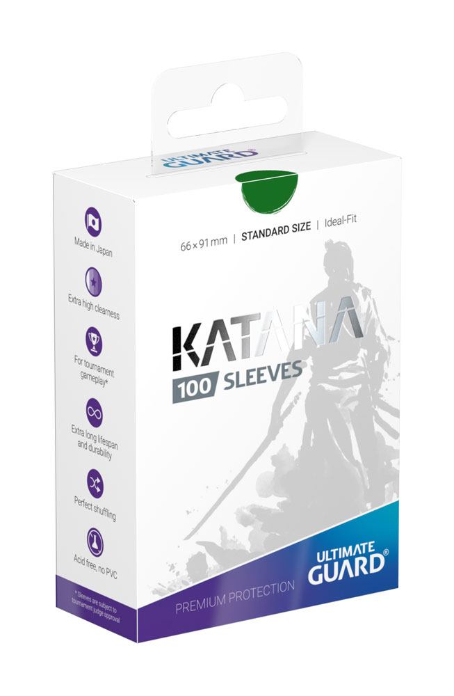 Ultimate Guard Katana Sleeves Standard Size (100) - Green Image 1