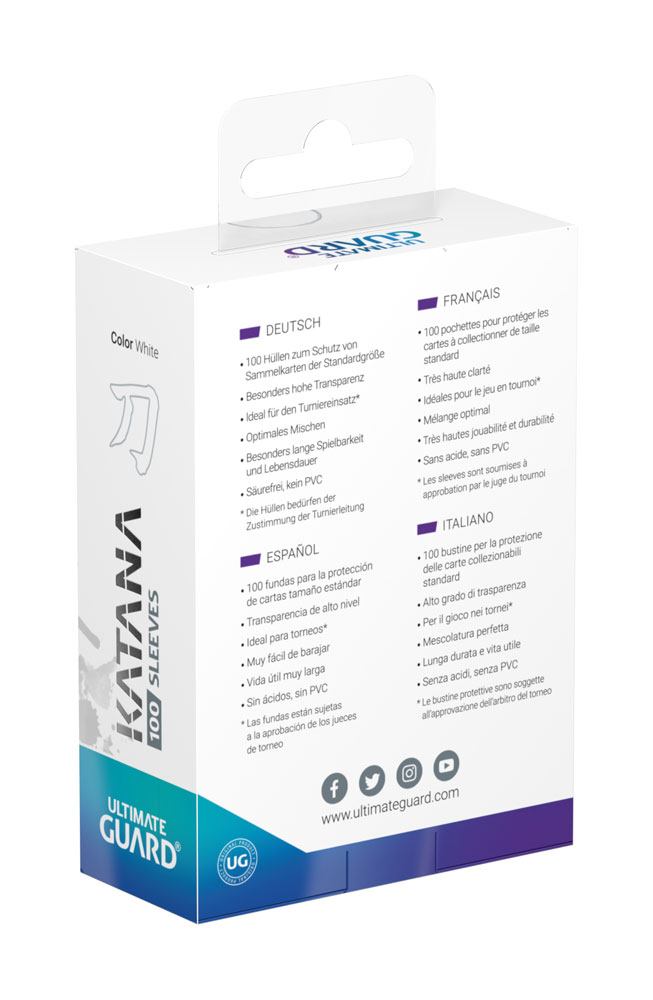 Ultimate Guard Katana Sleeves Standardgröße Weiß (100) Image 2