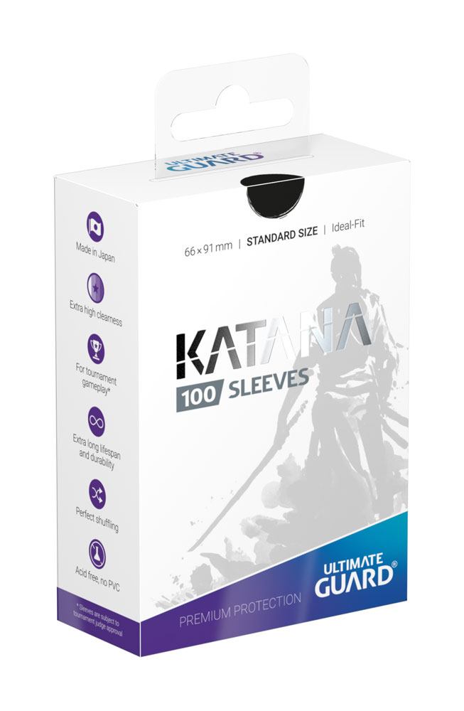 Ultimate Guard Katana Sleeves Standard Size (100) - Black Image 1