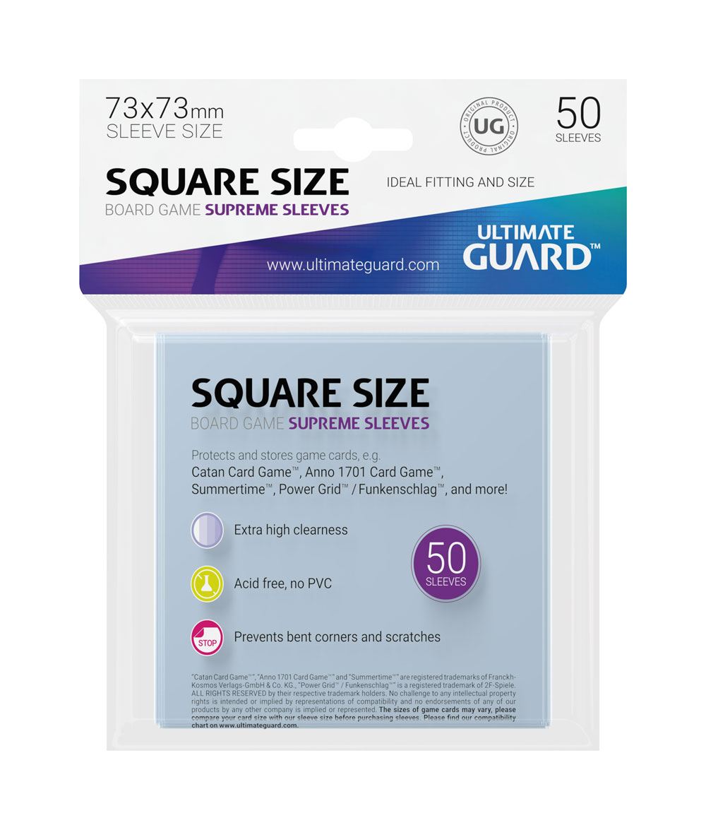 Ultimate Guard Supreme Sleeves für Brettspielkarten Quadratisch (50) Image 1