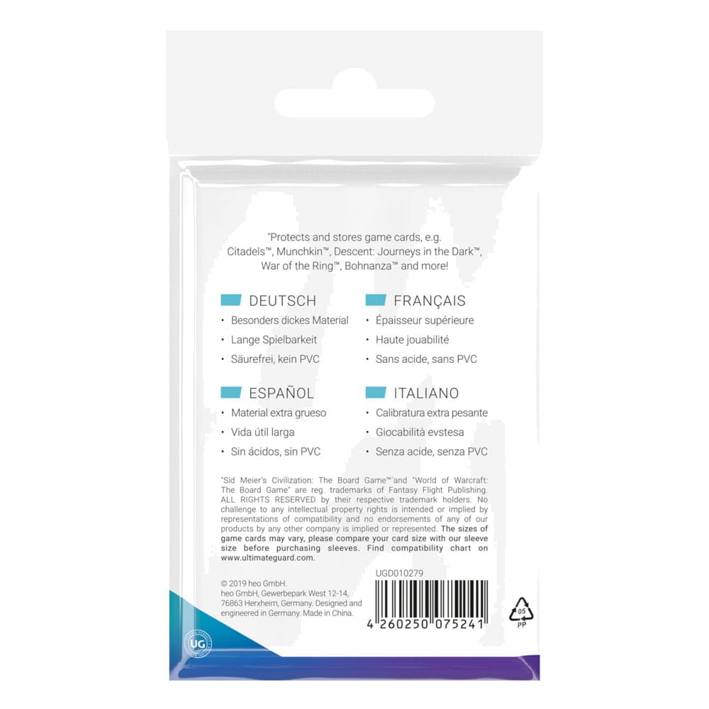 Ultimate Guard Premium Soft Sleeves für Brettspielkarten Standard American (60) Image 4