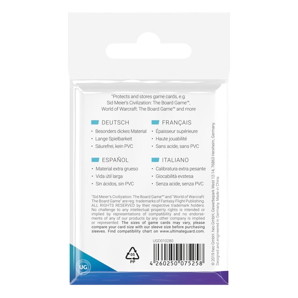 Ultimate Guard Premium Soft Sleeves für Brettspielkarten Mini American (50) Image 4