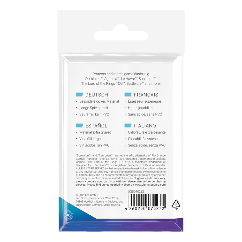 Ultimate Guard Premium Soft Sleeves für Brettspielkarten Standard European (50) Image 4