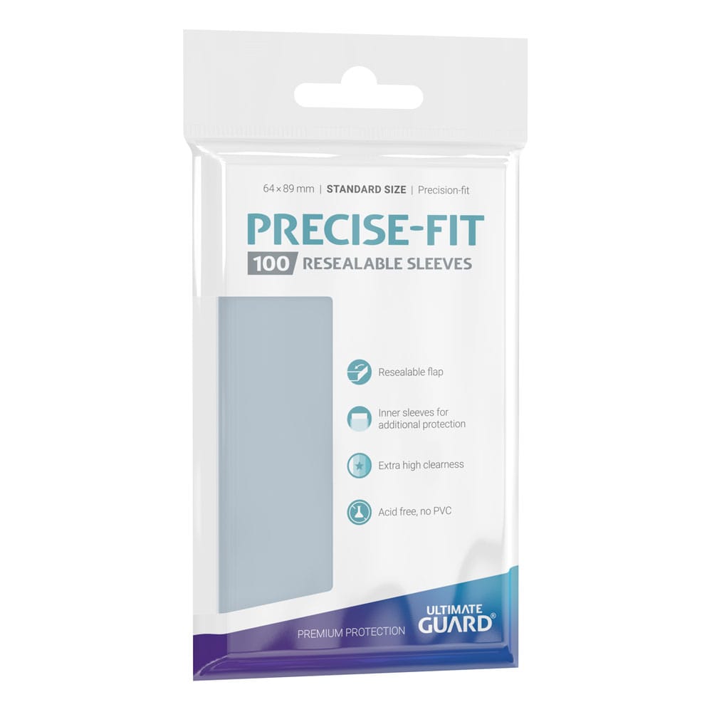Ultimate Guard Precise-Fit Sleeves Standard Size (100) - Resealable Image 2