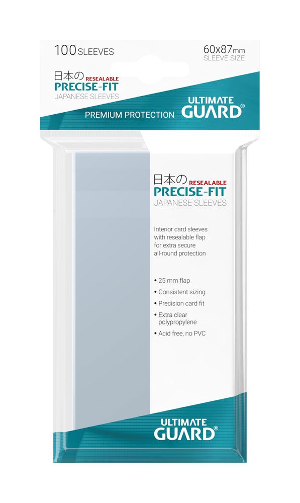 Ultimate Guard Precise-Fit Sleeves Japanese Size (100) - Resealable Image 1