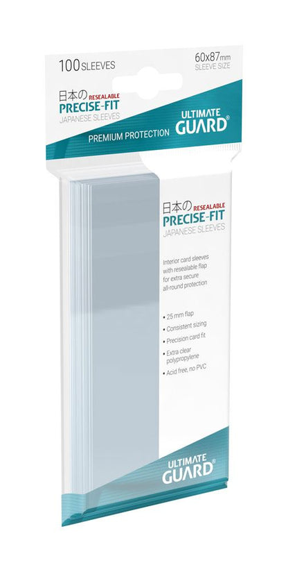 Ultimate Guard Precise-Fit Sleeves Japanese Size (100) - Resealable Image 2