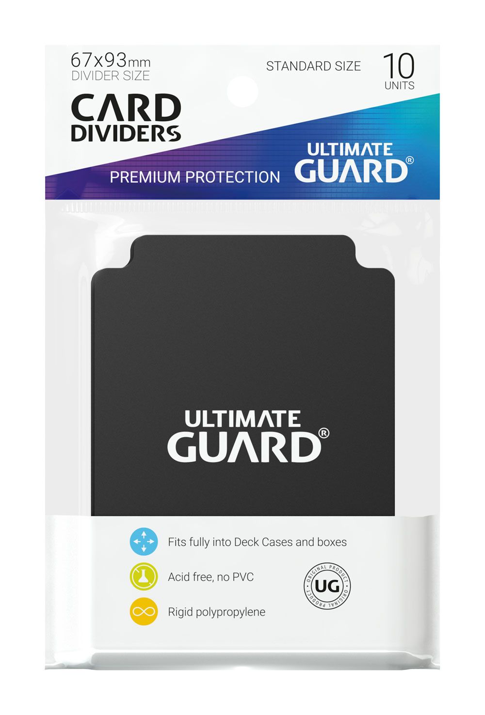 Ultimate Guard Card Dividers Standard Size (10) - Black Image 2