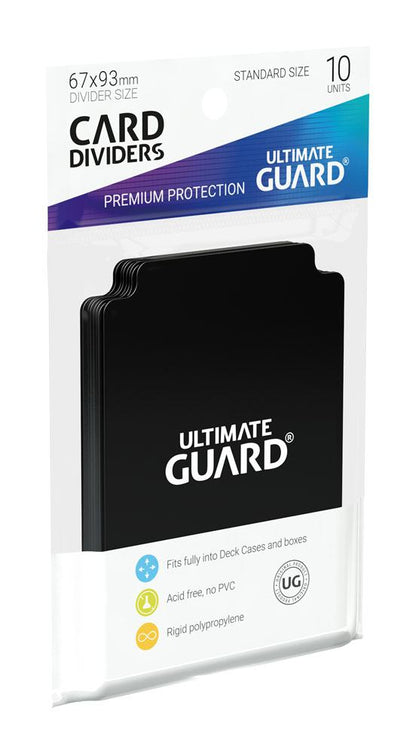 Ultimate Guard Card Dividers Standard Size (10) - Black Image 3