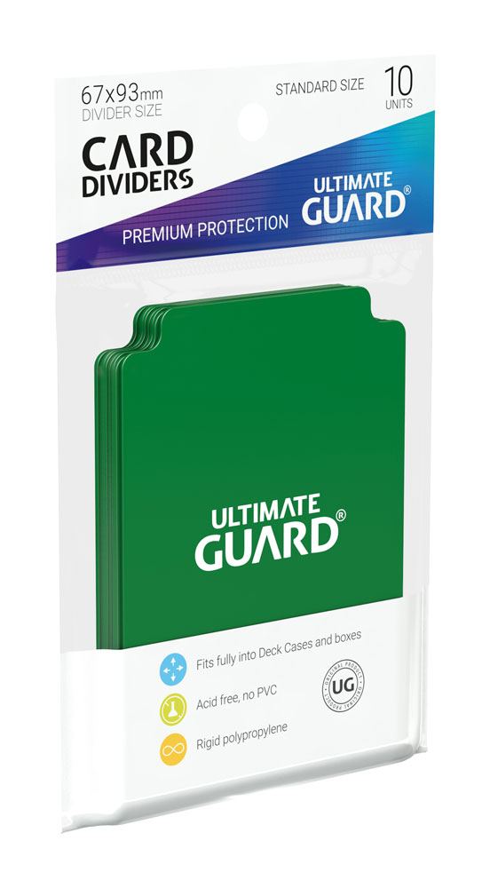 Ultimate Guard Card Dividers Standard Size (10) - Green Image 3