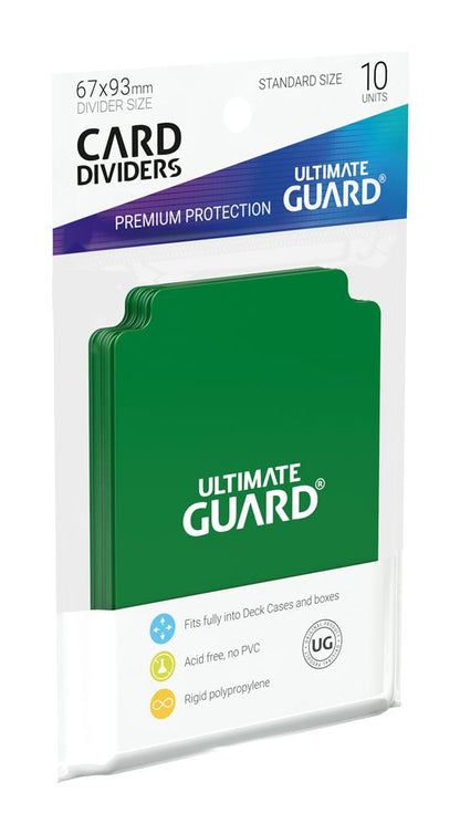 Ultimate Guard Card Dividers Standard Size (10) - Green Image 3