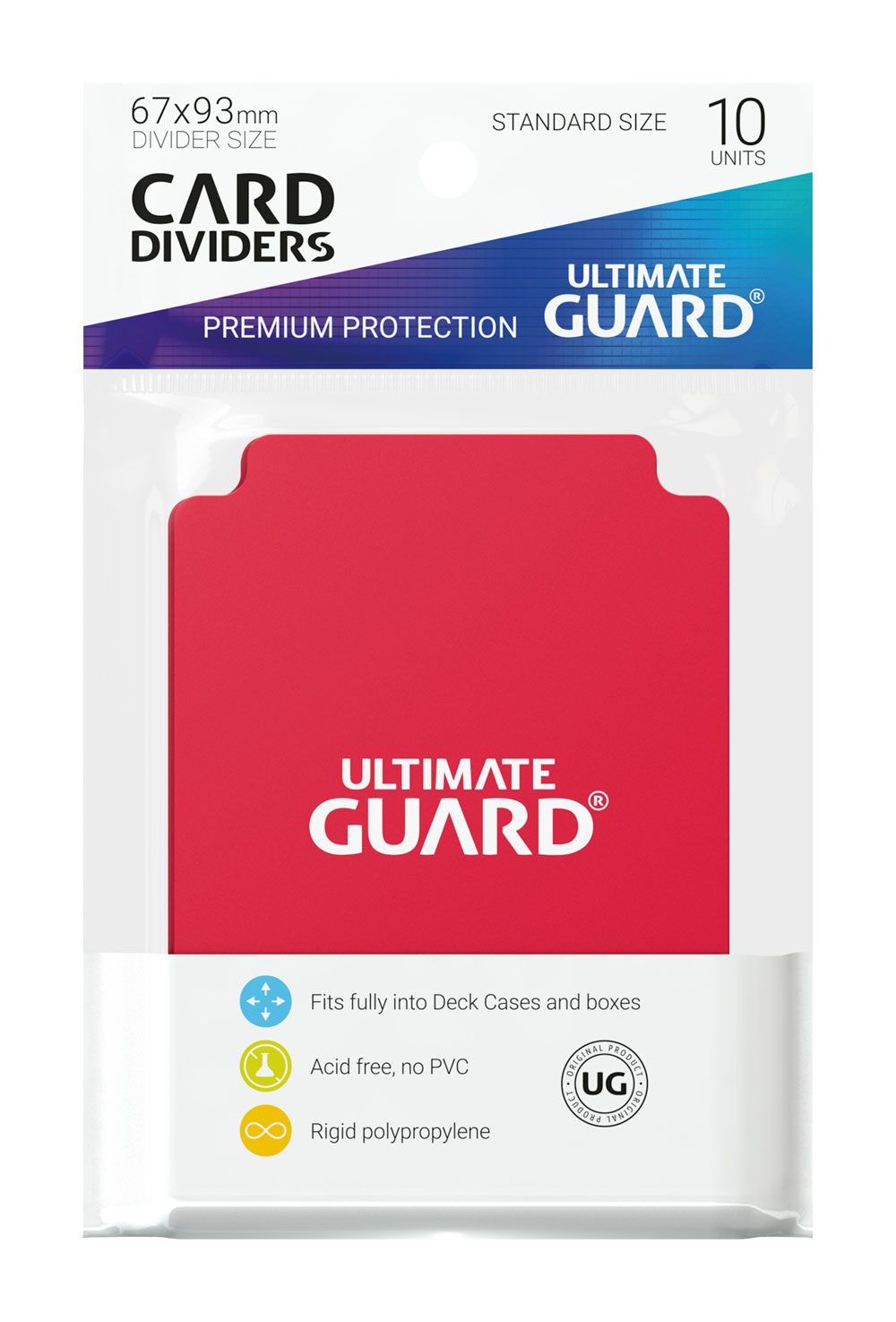 Ultimate Guard Card Dividers Standard Size (10) - Red Image 2