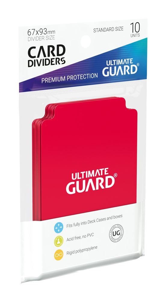 Ultimate Guard Card Dividers Standard Size (10) - Red Image 3