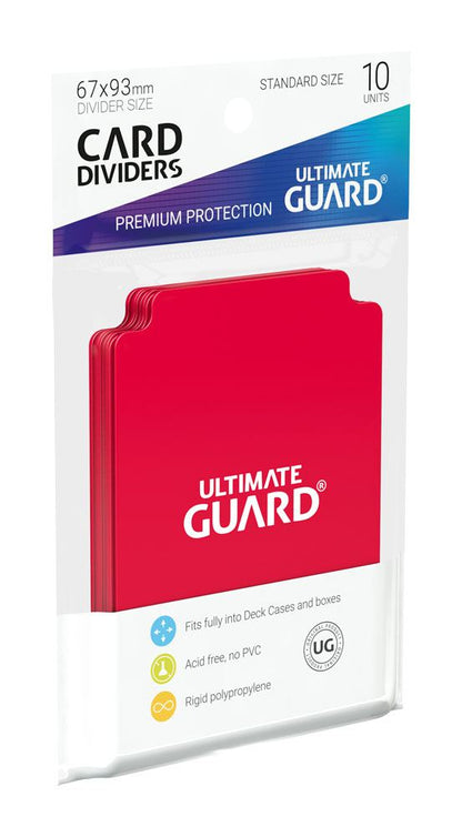 Ultimate Guard Card Dividers Standard Size (10) - Red Image 3