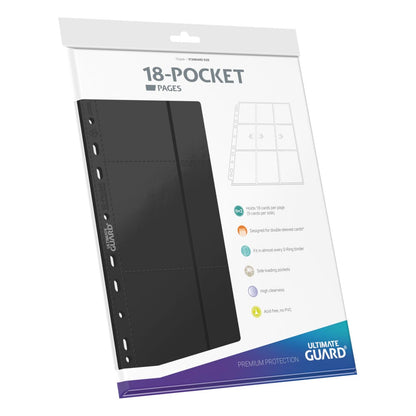 Ultimate Guard 18-Pocket Pages Side-Loading (10) - Black Image 2