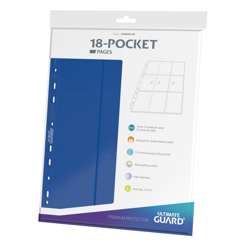 Ultimate Guard 18-Pocket Pages Side-Loading (10) - Blue Image 1