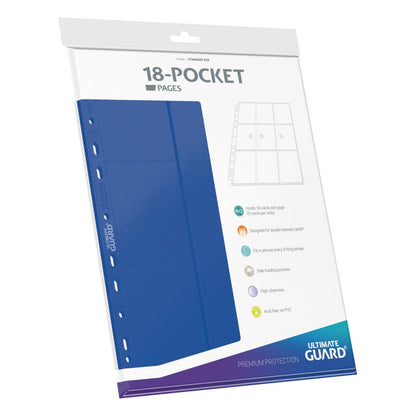 Ultimate Guard 18-Pocket Pages Side-Loading (10) - Blue Image 2