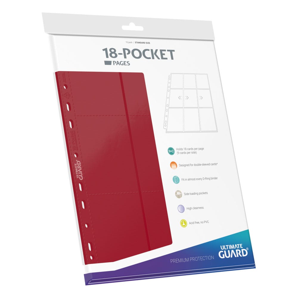 Ultimate Guard 18-Pocket Pages Side-Loading (10) - Red Image 2