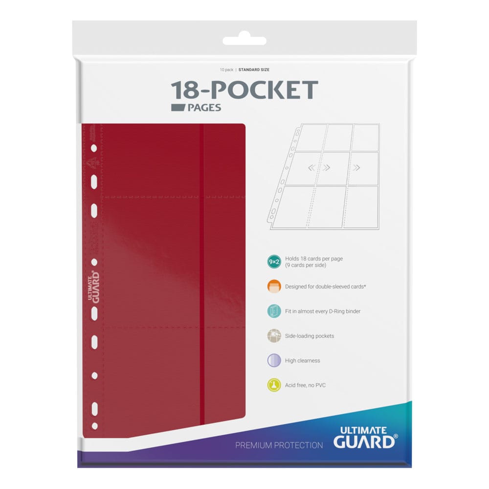 Ultimate Guard 18-Pocket Pages Side-Loading (10) - Red Image 3