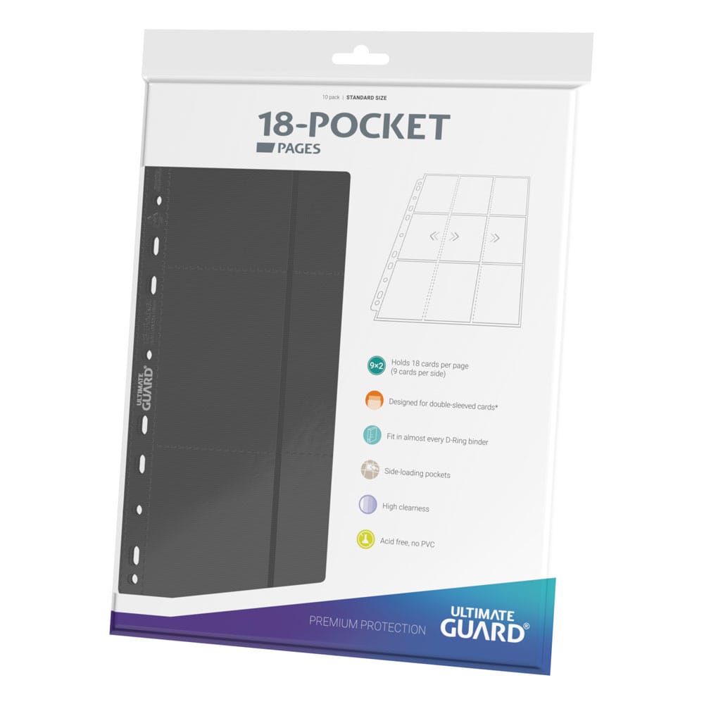 Ultimate Guard 18-Pocket Pages Side-Loading (10) - Grey Image 1