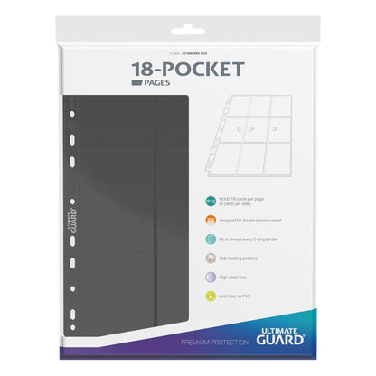 Ultimate Guard 18-Pocket Pages Side-Loading (10) - Grey Image 3