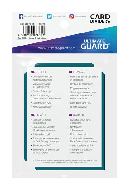 Ultimate Guard Card Dividers Standard Size (10) - Petrol Image 4
