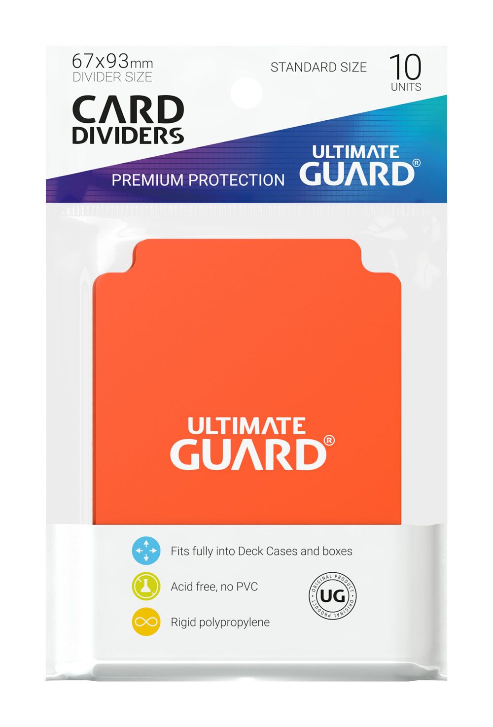 Ultimate Guard Card Dividers Standard Size (10) - Orange Image 2