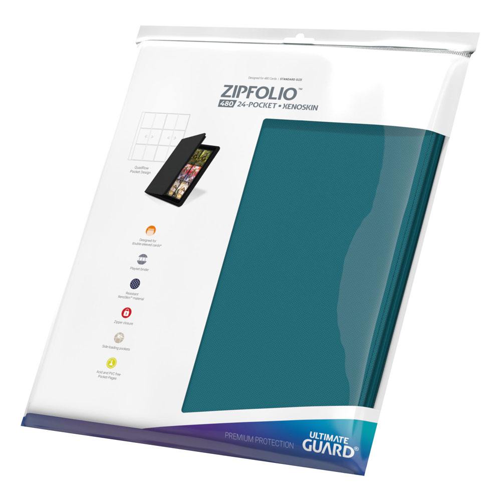 Ultimate Guard Zipfolio 480 - 24-Pocket XenoSkin (Quadrow) - Petrolblau Image 9
