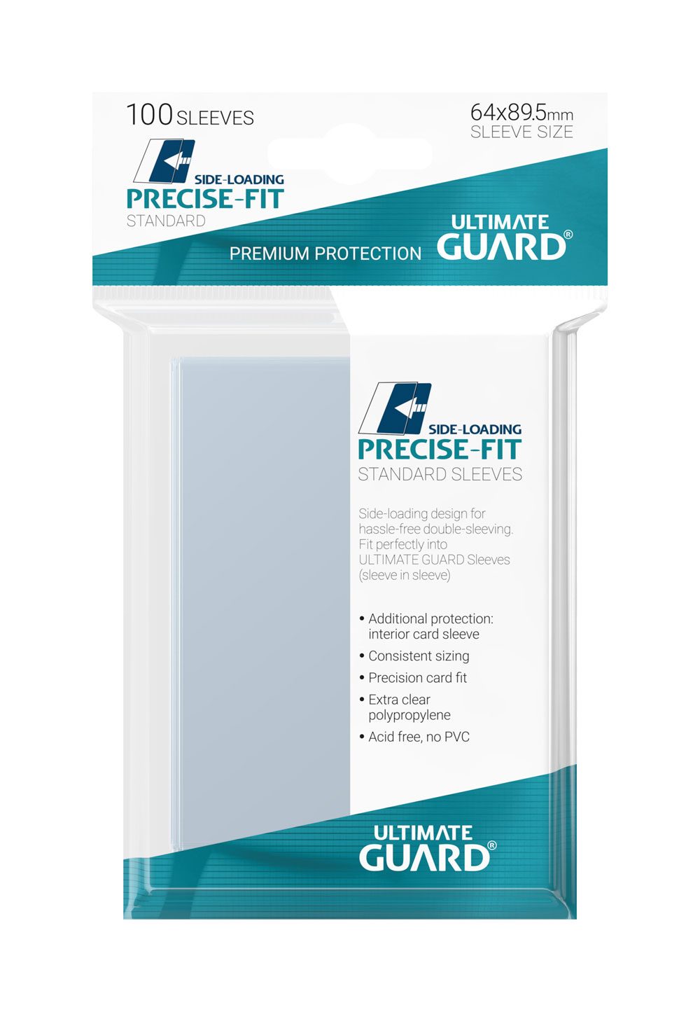 Ultimate Guard Precise-Fit Sleeves Standard Size (100) - Side-Loading Image 1
