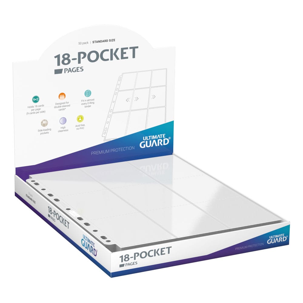 Ultimate Guard 18-Pocket Pages Side-Loading (50) - White Image 1