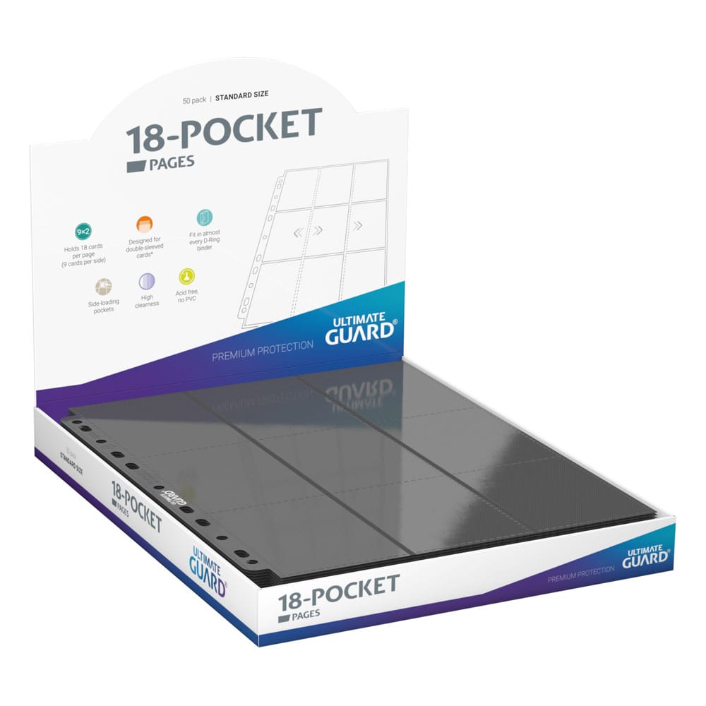 Ultimate Guard 18-Pocket Pages Side-Loading (50) - Grey Image 1