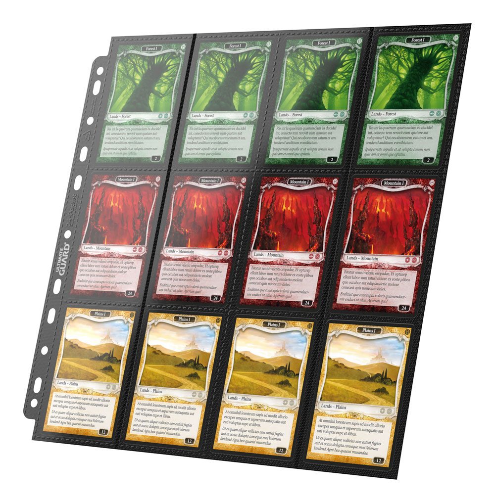 Ultimate Guard 24-Pocket QuadRow Pages Side-Loading (10) - Black Image 6