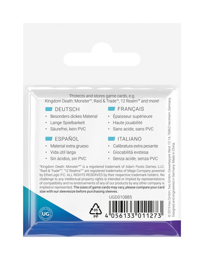 Ultimate Guard Premium Sleeves für Brettspielkarten Quadratisch Klein (50) Image 4