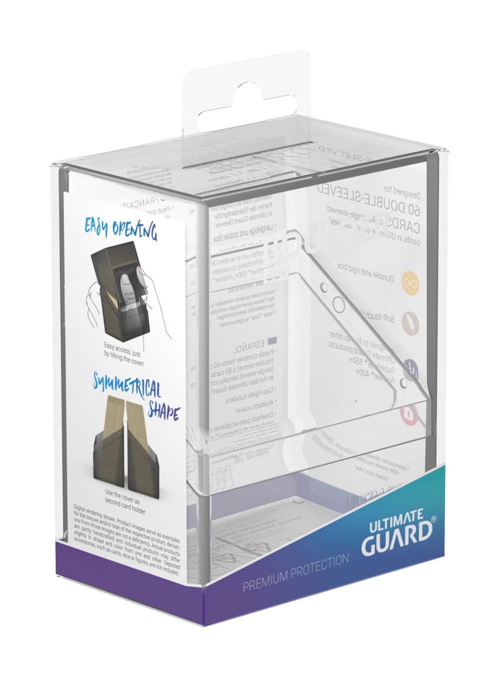 Ultimate Guard Boulder Deck Case 60+ Standardgröße Transparent Image 7