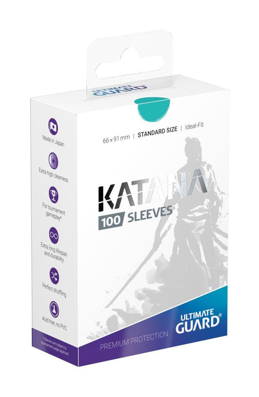Ultimate Guard Katana Sleeves Standard Size (100) - Turquoise Image 1