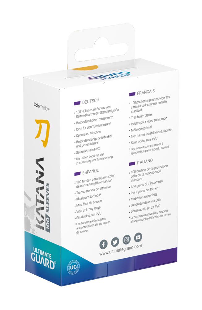 Ultimate Guard Katana Sleeves Standardgröße Gelb (100) Image 2